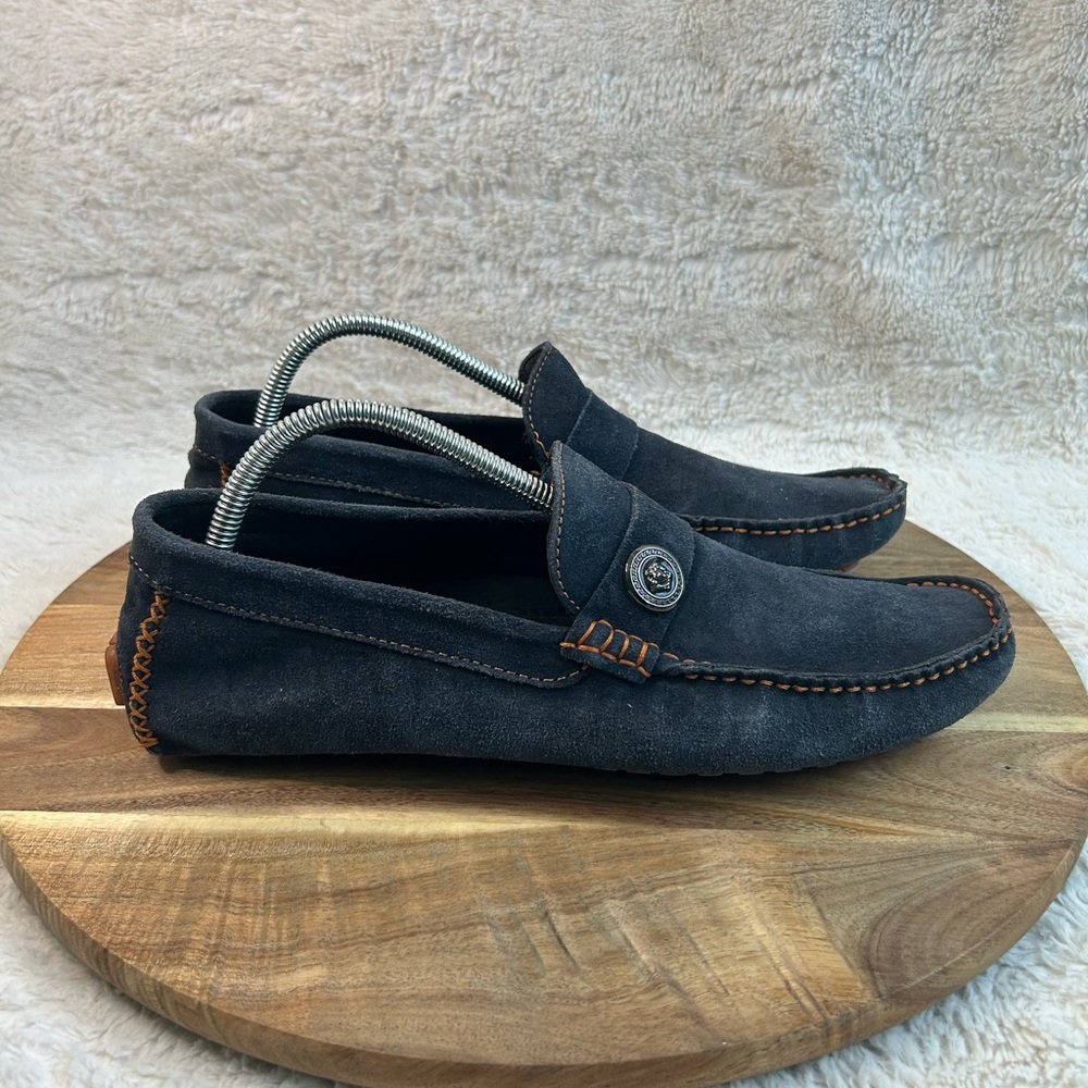 Hollis Men's Palermo Driving Loafers Moccasin Shoes Navy Blue Size 8